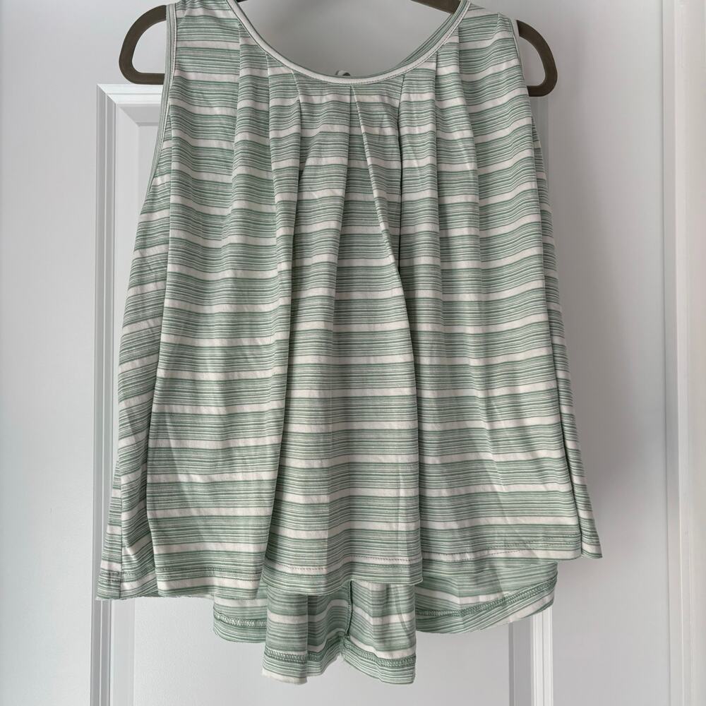 easel Mint & White Striped Sleeveless Swing Top
